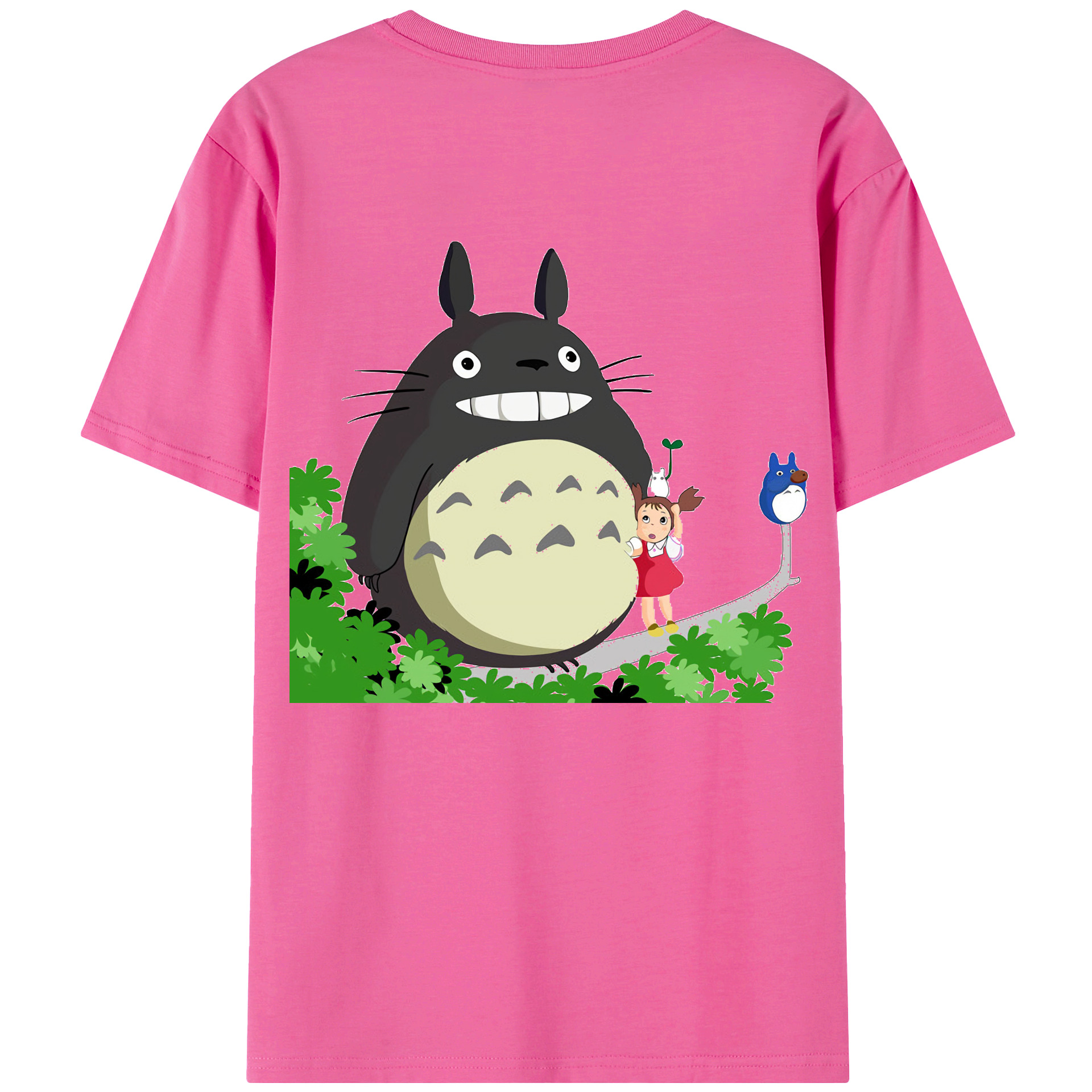 （画像用） となりのトトロ 草壁メイ 草壁サツキ My Neighbor Totoro Satsuki Kusakabe Mei Kusakabe レディース半袖Tシャツ(バックプリント)